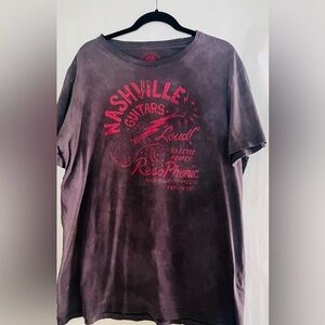 Lucky Brand Gray Nashville Guitars T-Shirt